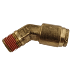 1/4 HOSE x 1/8 NPTF MALE - ELBOW 45 DEGREE - BRASS PUSH FIT BRAKE - NFP11742