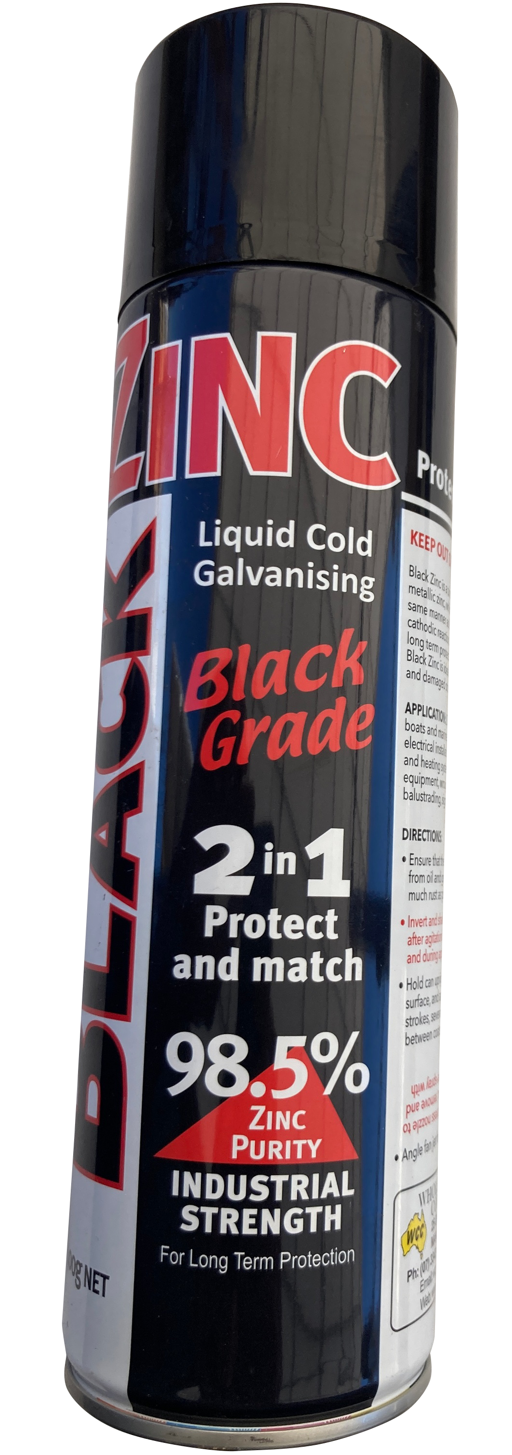 Black zinc spray can  - W0103