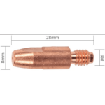 Contact Tip Binzel M6 X 8 - 0.9mm (Pk Of 5) - P3-BT609