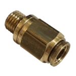 10mm HOSE x M12 METRIC MALE - STRAIGHT MALE CONNECTOR - BRASS PUSH FIT BRAKE - NFP10510M12M