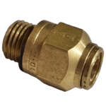 10mm HOSE x M14 METRIC MALE - STRAIGHT MALE CONNECTOR - BRASS PUSH FIT BRAKE - NFP10510M14M