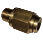 6mm HOSE x M10 METRIC MALE - STRAIGHT MALE CONNECTOR - BRASS PUSH FIT BRAKE - NFP1056M10M