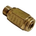 8mm HOSE x M10 METRIC MALE - STRAIGHT MALE CONNECTOR - BRASS PUSH FIT BRAKE - NFP1058M10M