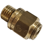 8mm HOSE x M12 METRIC MALE - STRAIGHT MALE CONNECTOR - BRASS PUSH FIT BRAKE - NFP1058M12M