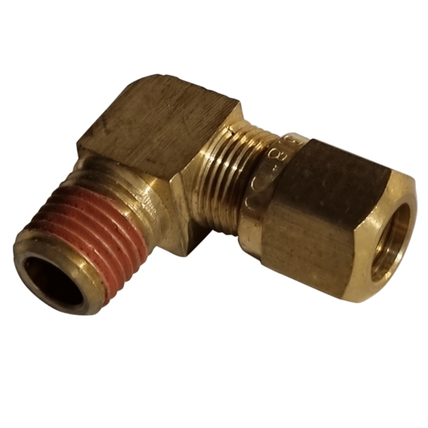 3/8 HOSE x 1/4 NPTF MALE - ELBOW 90DEGREE - COMPRESSION FITTING - NFP146964