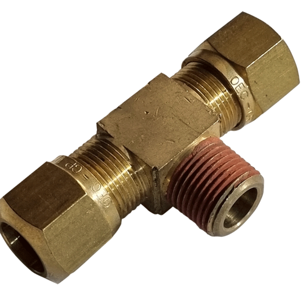1/2 HOSE x 3/8 NPTF MALE - TEE - COMPRESSION FITTING - NFP147286