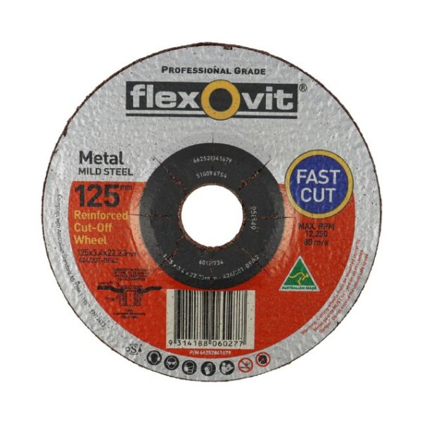 Flexovit Cut Off Wheel 125mm x 3.4mm  - 66252841679