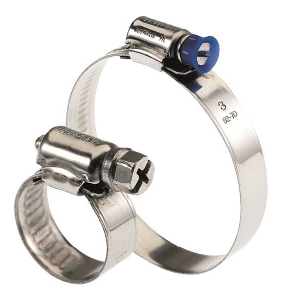 35mm - 53mm Hose Clamp - Worm Drive - Non Perforated - Full Stainless - SMPC2P